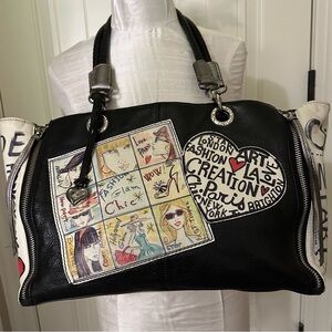 Brighton Black and White Fashion Collage Tote